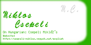 miklos csepeli business card